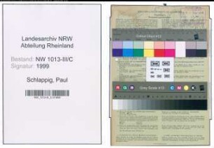 Entnazifizierung Paul Schlappig , geb. 10.07.1894 (Handelsvertreter)