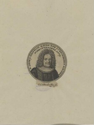 Münzbildnis des Georg Heinrich Götze