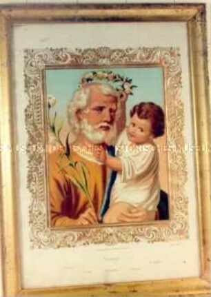 Andachtsbild: Joseph mit dem Christusknaben