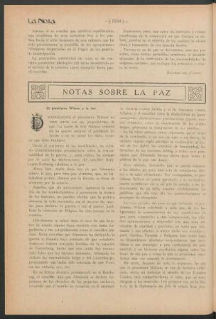 Notas sobre la paz