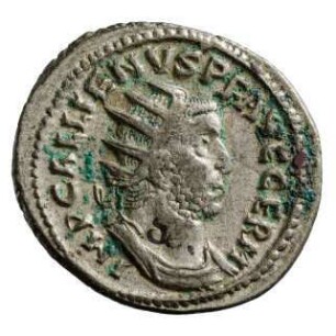 Münze, Antoninian, 257 - 258 n. Chr.
