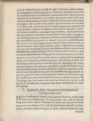 V. Qvomodo Non-Renatorum & Renatorum Virtutes differant?