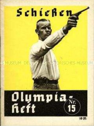 Begleitheft zu den Olympischen Spielen 1936 für die Sportart Schießen