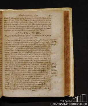 Caput Qvintum. An aqua in tubo Bertiano suspensa haereat metu vacui, an vi libramenti extrinseci aeris.