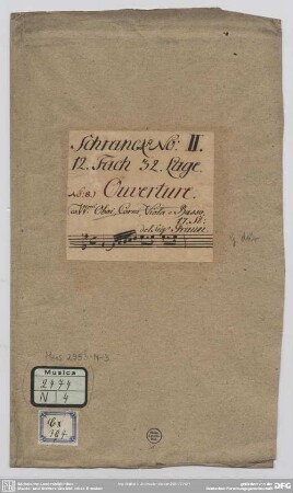 Catone in Utica. Excerpts - Mus.2953-N-3 : orch - G; GraunWV B:I:9