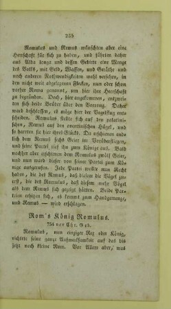 Rom's König Romulus