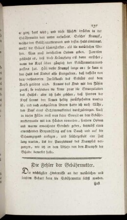 Die Fehler der Gebährmutter. - Der Blutsturz der Gebährmutter.