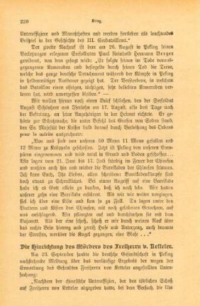Die Hinrichtung des Mörders des Freiherrn v. Ketteler