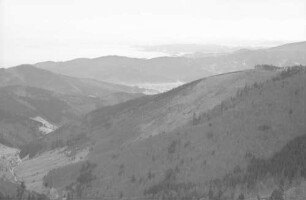 Feldberg: Blick vom Schauinsland auf Wolkenmeer im Rheintal, nach Norden