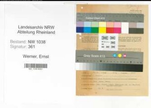 Entnazifizierung Ernst Werner , geb. 29.10.1911 (Technischer Angestellter)