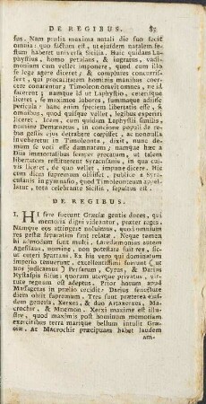 De Regibus (unvollständig)