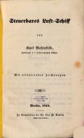 Steuerbares Luft-Schiff