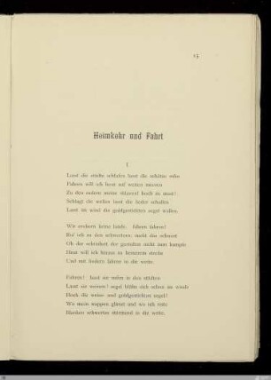 Heimkehr und Fahrt / Paul Gérardy