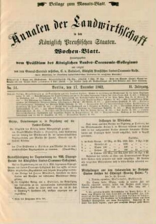No. 51. Berlin, den 17. December 1862. II. Jahrgang.