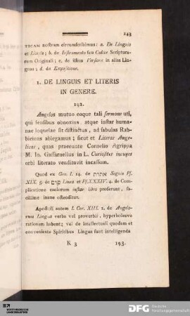 1. De Linguis Et Literis In Genere.