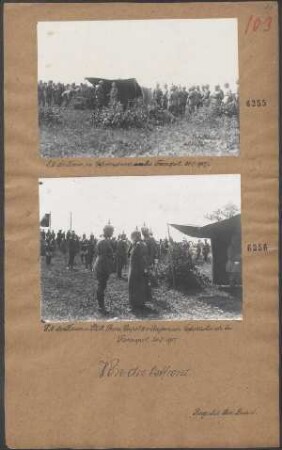 S.M. der Kaiser und S.K.H. Prinz Leopold von Bayern im Gefechtsstande bei Tarnopol