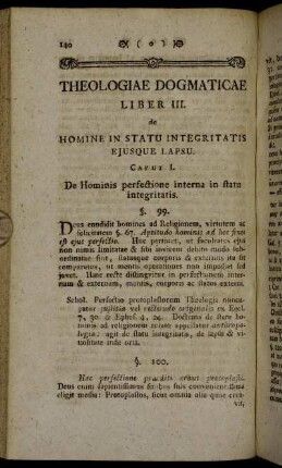 Liber III. de Homine in Statu Integritatis Ejusque Lapsu.