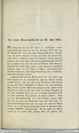 Die totale Sonnenfinsterniß am 28. Juli 1851