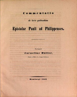 Ad publicam explorationem progressuum quos discipuli omnium sex classium Ioannei Hamburgensis in humanitatis studiis fecerunt, diebus ... instituendam et ad declamationes adolescentulorum et puerorum die ... audiendas invitat. 1842/43 (1843)