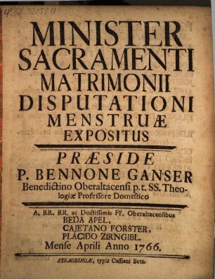 Minister sacramenti matrimonii