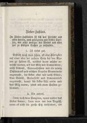 Fieber-Zuständ.