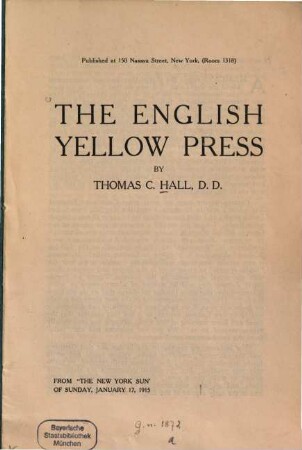 The English Yellow Press