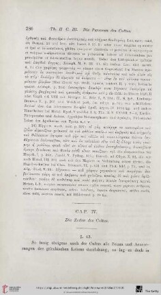 Cap. IV: Die Zeiten des Cultus