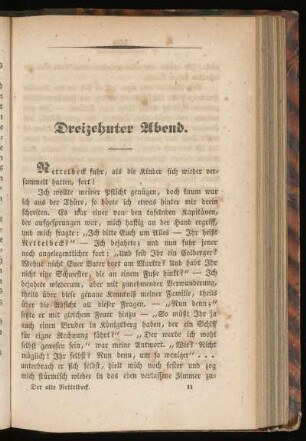 Dreizehnter Abend - Reise nach Amerika. Wiedersehen alter Bekannten. Rückkehr nach Hause.
