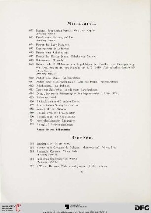 Miniaturen (Nr. 672-692)