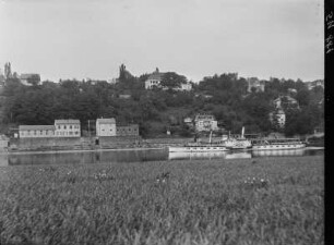 Wasserwerk Loschwitz : Dresden-Blasewitz. Personenseitenraddampfer "Bastei" auf der Elbe
