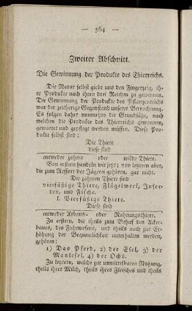 Zweiter Abschnitt. Die Gewinnung der Produkte des Thierreichs
