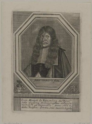 Bildnis des Ioan. Monnet de Reinemberg