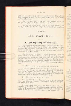 A. Für Erziehung und Unterricht.