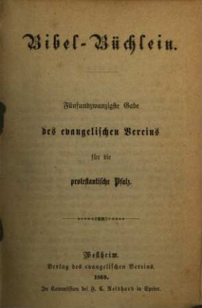 Bibel-Büchlein