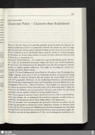 Union mit Polen - Chancen ohne Realitäten