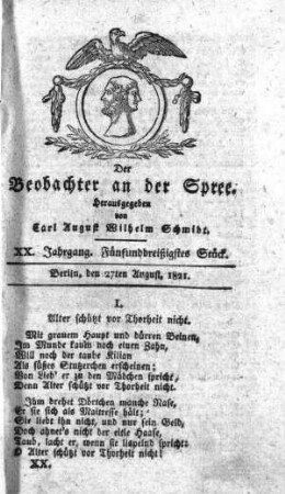 35. Stueck, 27. August 1821