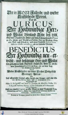 Der in Gott Fallende und wieder Auffstehende Petrus