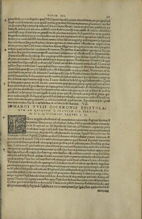 Marci Tvlii Ciceronis Epistolarvm Ad Qvinvm C. Fratrem Lib. Tertivs.