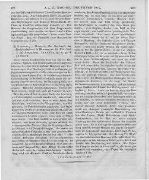 Lappenberg, J. M.: Zur Geschichte der Buchdruckerkunst in Hamburg am 24. Juni 1840. Hamburg: Meißner 1840