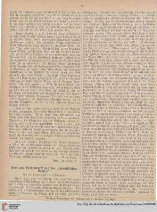 10: Leo von Seckendorff und die "schwäbischen Dichter"