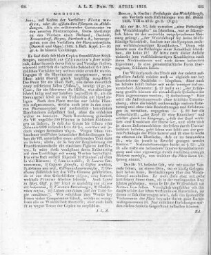 Bondi, E.: Pathologie des Weichselzopfes, ein Versuch nach Erfahrungen. Berlin: Enslin 1828