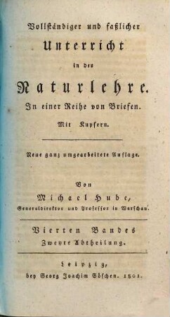 Vollständiger und faßlicher Unterricht in der Naturlehre : in einer Reihe von Briefen, 4,2