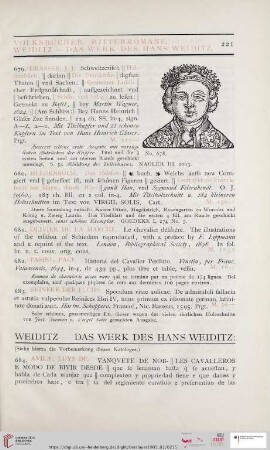 Weiditz - Das Werk des Hans Weiditz (Nr. 684 - 720)