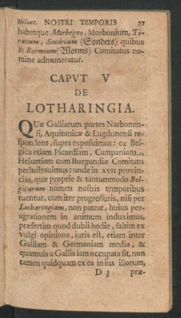 Caput V. De Lotharingia.