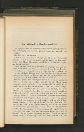 Een Atjèhsch anti-opium-gedicht.