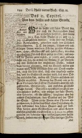 Das 11. Capitel. Von dem heissen und kalten Brande.