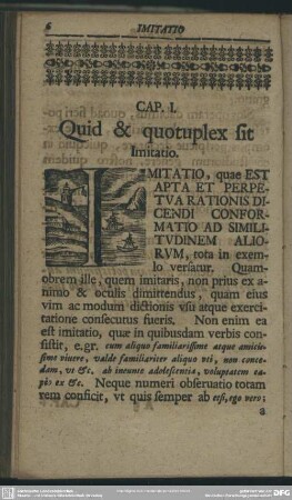 Cap. I. Quid & quotuplex sit Imitatio