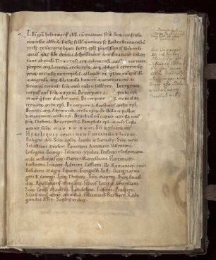 Urkunde; Abschrift; der Helmarshausener Abt Thietmar überläßt 1107 dem Abdinghofener Abt Gumbert eine Anzahl von Reliquien