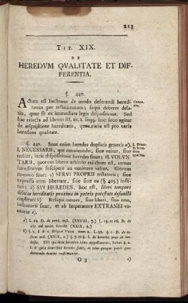 Tit. XIX. De Heredum Qualitate Et Differentia. - Tit XXV. De Codicillis.