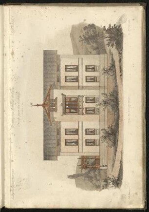 "Verwaltungs-Gebäude in Stein. Ansicht gegen den Schlosshof."
